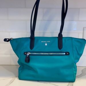 For Carly R Michael Kors teal purse